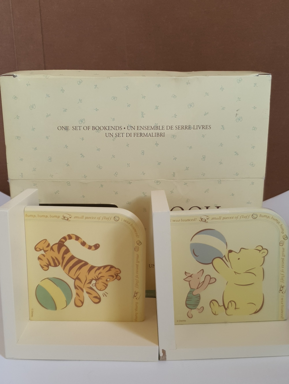 Disney Cream and White Winnie the Pooh Bookends